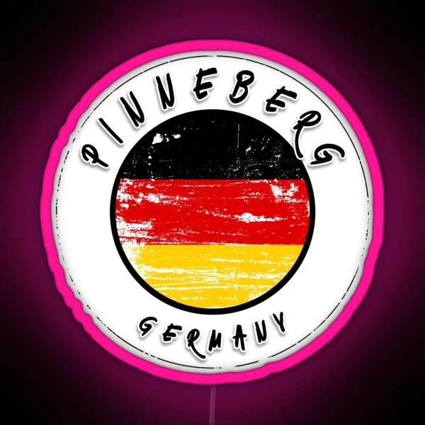 Pinneberg Germany Vintage Flag RGB Neon Sign