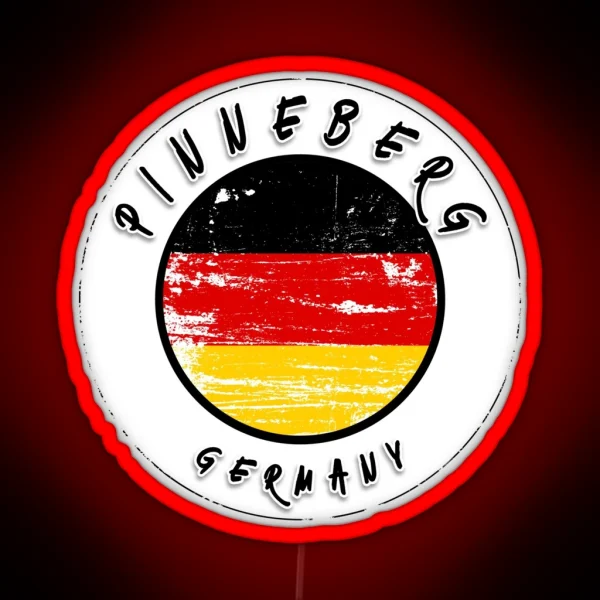 Pinneberg Germany Vintage Flag RGB Neon Sign