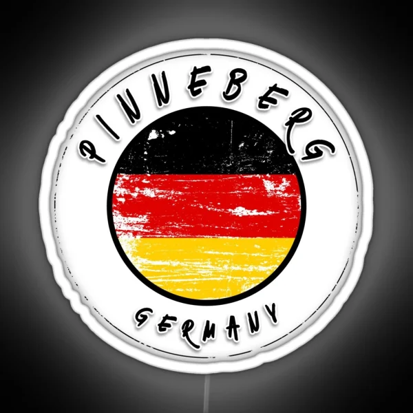 Pinneberg Germany Vintage Flag RGB Neon Sign