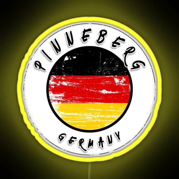 Pinneberg Germany Vintage Flag RGB Neon Sign