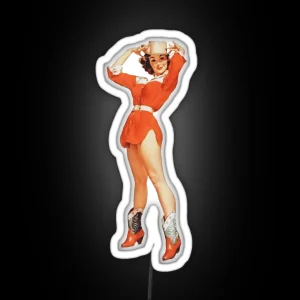 Pinup Cowgirl RGB Neon Sign