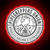 Pipegreppers Union Local 619 RGB Neon Sign in Red