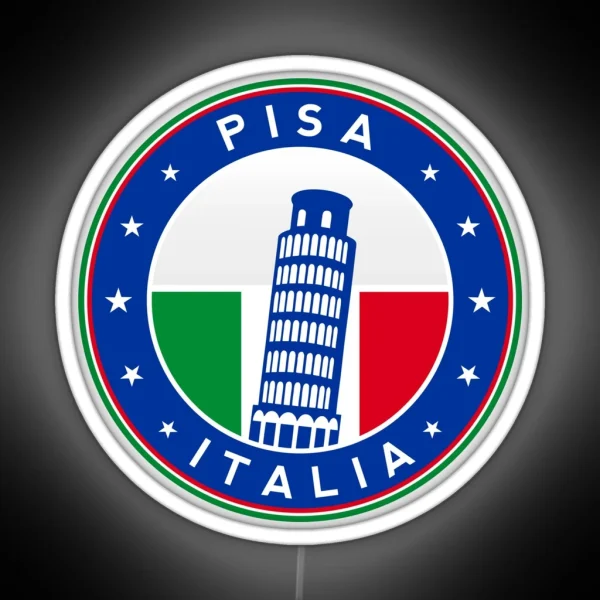 Pisa Italy Pisa Italia Pisa Tower Torre Di Pisa RGB Neon Sign
