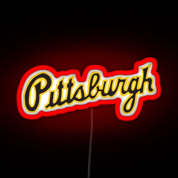 Pittsburgh Script RGB Neon Sign