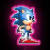 RGB Neon Pixel Art 8-bit Sonic Design Pink