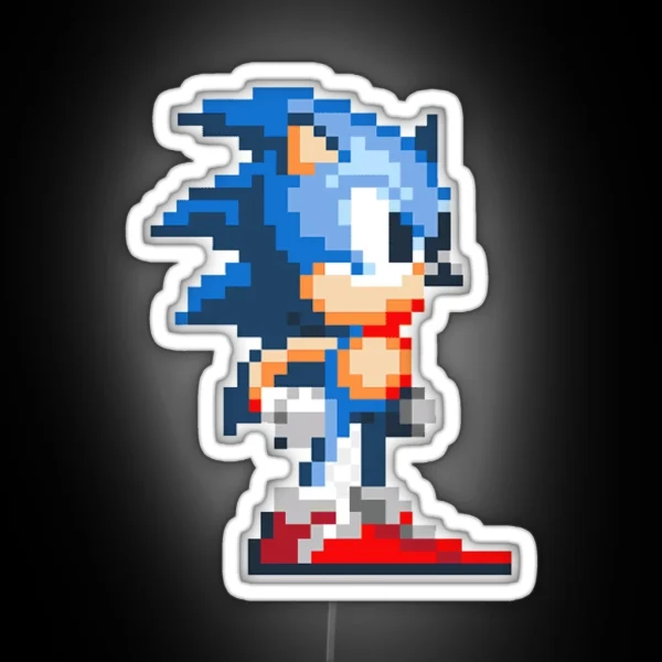 Pixel Art 8bit Sonic RGB Neon Sign