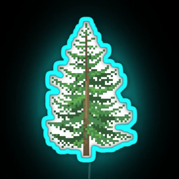Pixel Douglas Fir RGB Neon Sign