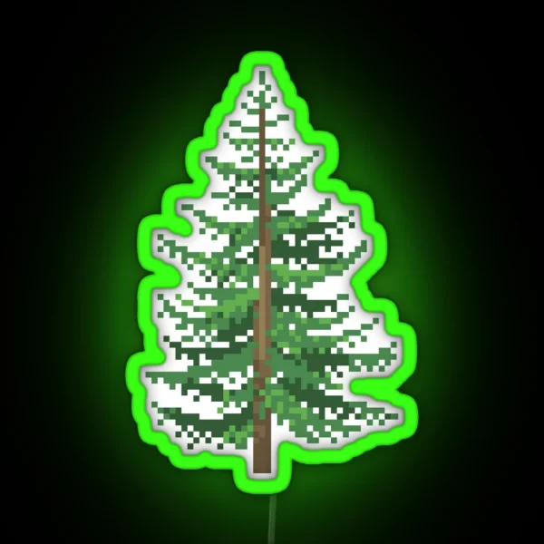 Pixel Douglas Fir RGB Neon Sign