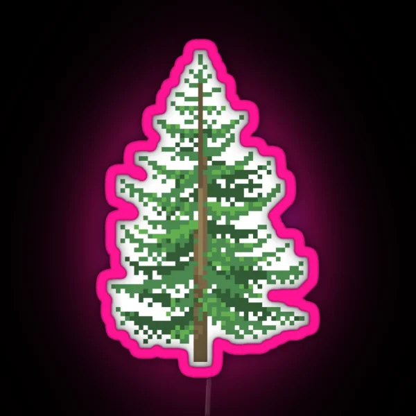 Pixel Douglas Fir RGB Neon Sign