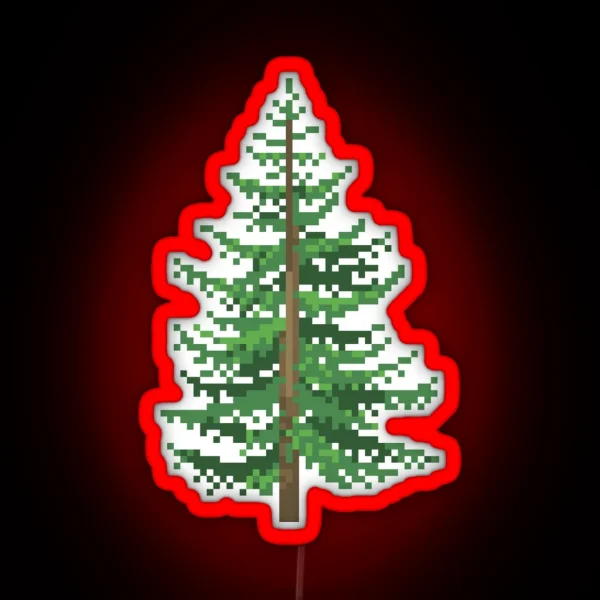 Pixel Douglas Fir RGB Neon Sign