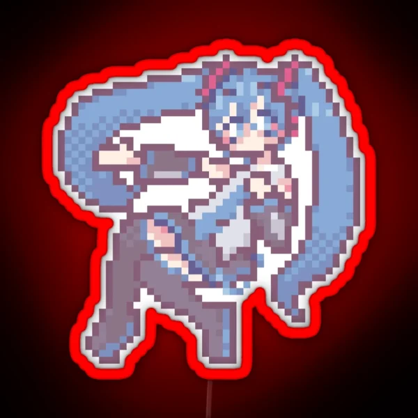 Pixel Hatsune Miku RGB Neon Sign