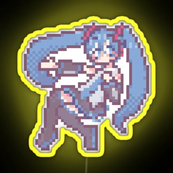 Pixel Hatsune Miku RGB Neon Sign
