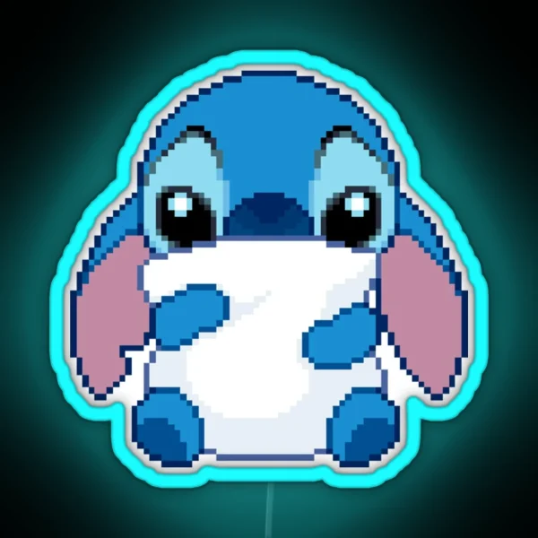 Pixel Stitch RGB Neon Sign