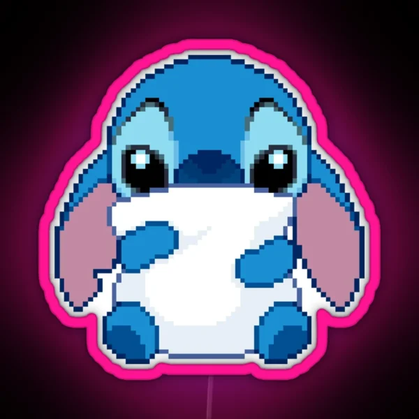 Pixel Stitch RGB Neon Sign