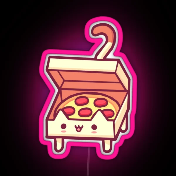 Pizza Cat RGB Neon Sign