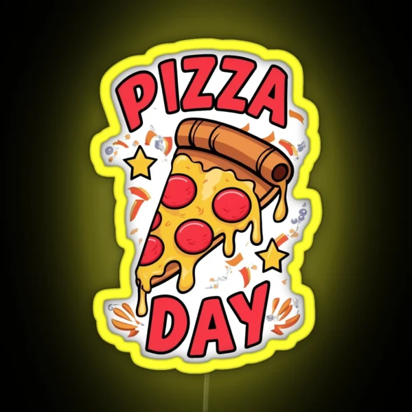 Pizza Day RGB Neon Sign