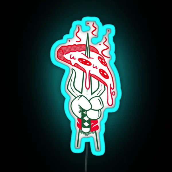 Pizza Fork RGB Neon Sign