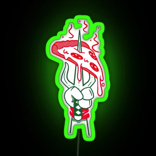 Pizza Fork RGB Neon Sign