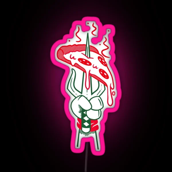 Pizza Fork RGB Neon Sign