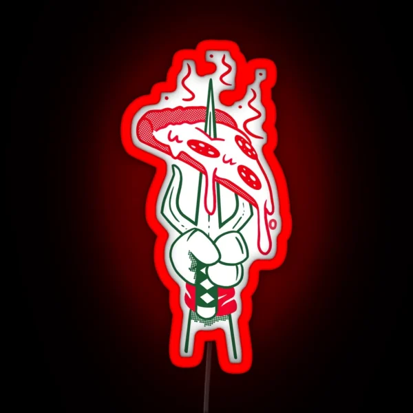 Pizza Fork RGB Neon Sign
