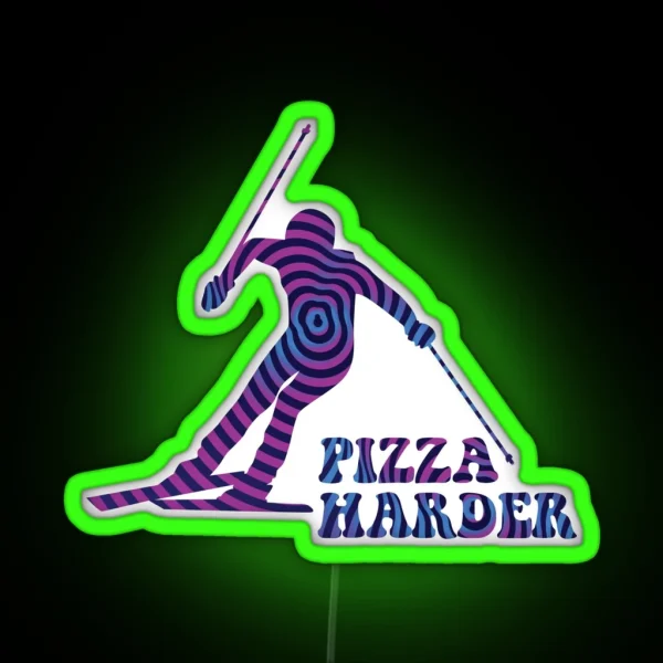 Pizza Harder Psychedelic RGB Neon Sign