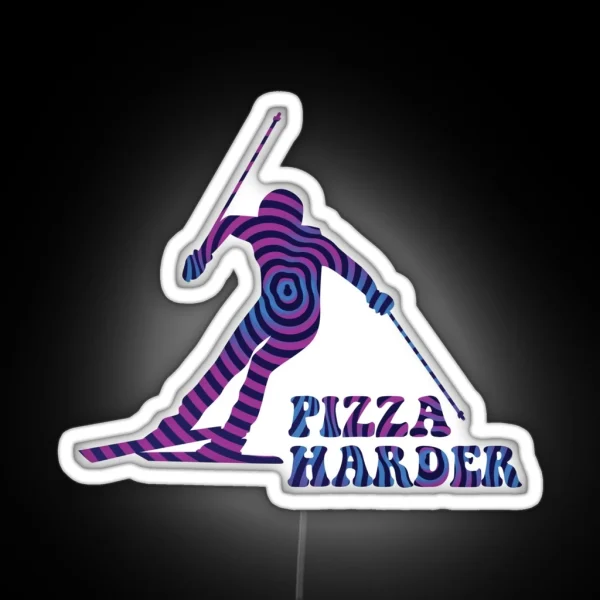 Pizza Harder Psychedelic RGB Neon Sign