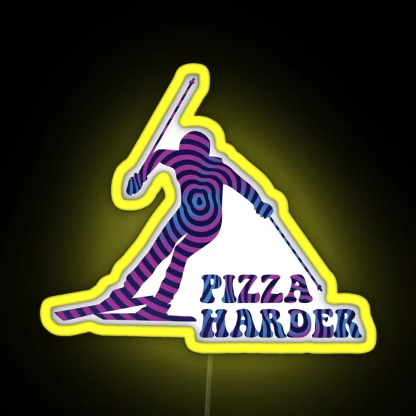 Pizza Harder Psychedelic RGB Neon Sign