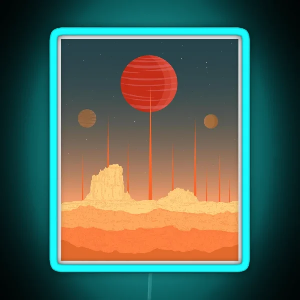 Planet Mars RGB Neon Sign