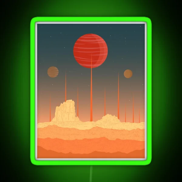 Planet Mars RGB Neon Sign