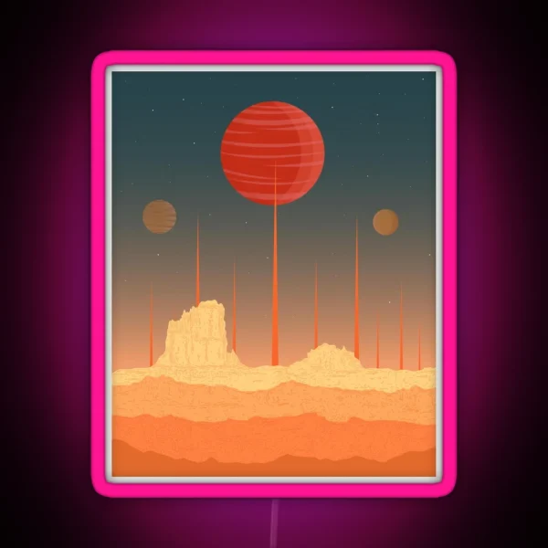 Planet Mars RGB Neon Sign