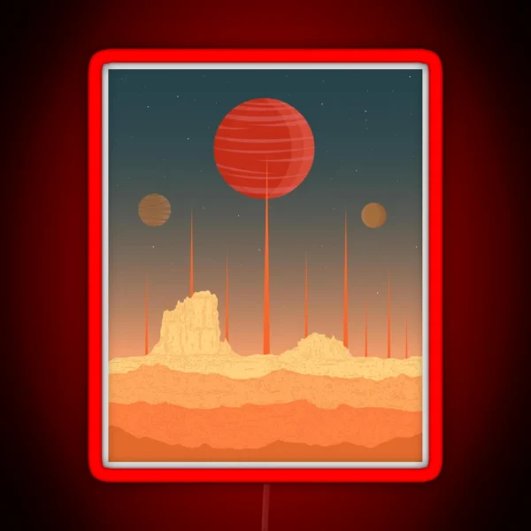 Planet Mars RGB Neon Sign