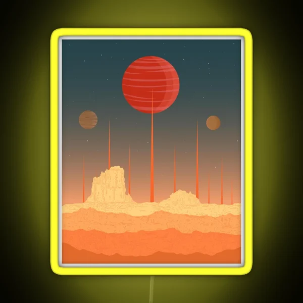 Planet Mars RGB Neon Sign