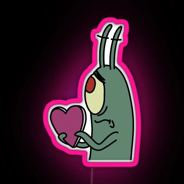 Plankton In Love 2 RGB Neon Sign