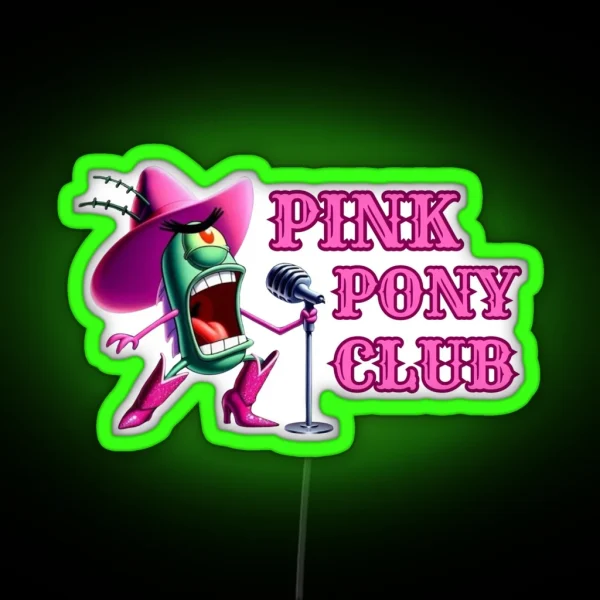Plankton Neon Pink Pony Club RGB Neon Sign
