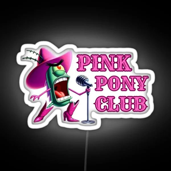 Plankton Neon Pink Pony Club RGB Neon Sign