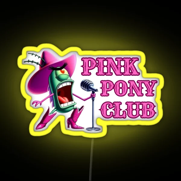 Plankton Neon Pink Pony Club RGB Neon Sign