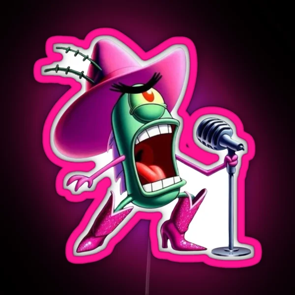 Plankton Pink Pony Club RGB Neon Sign