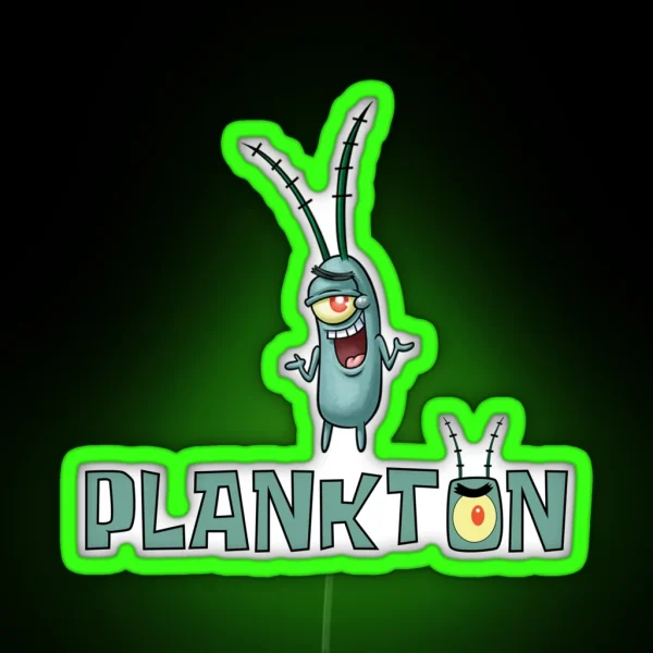 Plankton With Custom Name RGB Neon Sign