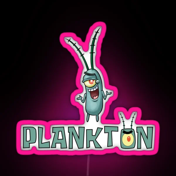 Plankton With Custom Name RGB Neon Sign