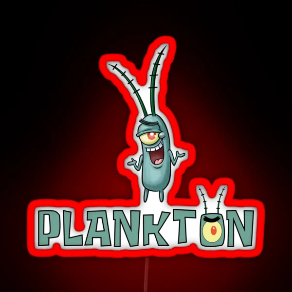 Plankton With Custom Name RGB Neon Sign