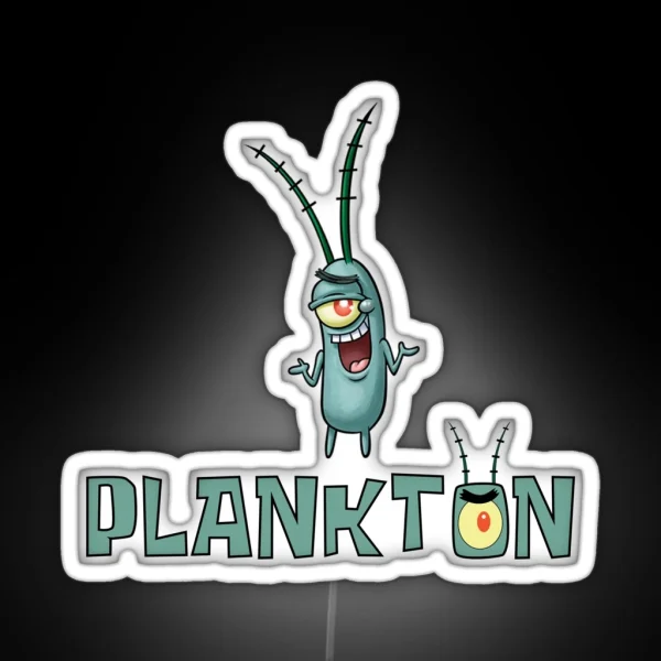 Plankton With Custom Name RGB Neon Sign