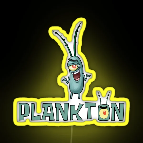 Plankton With Custom Name RGB Neon Sign