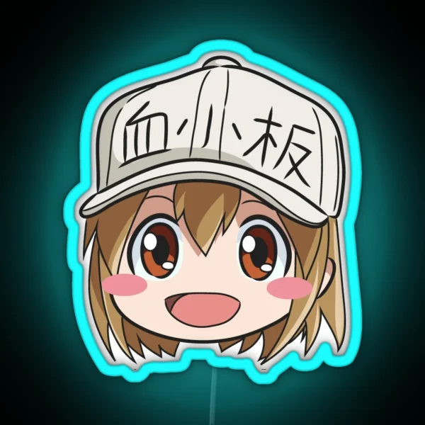 Platelet HATARAKU SAIBOU Fanart RGB Neon Sign