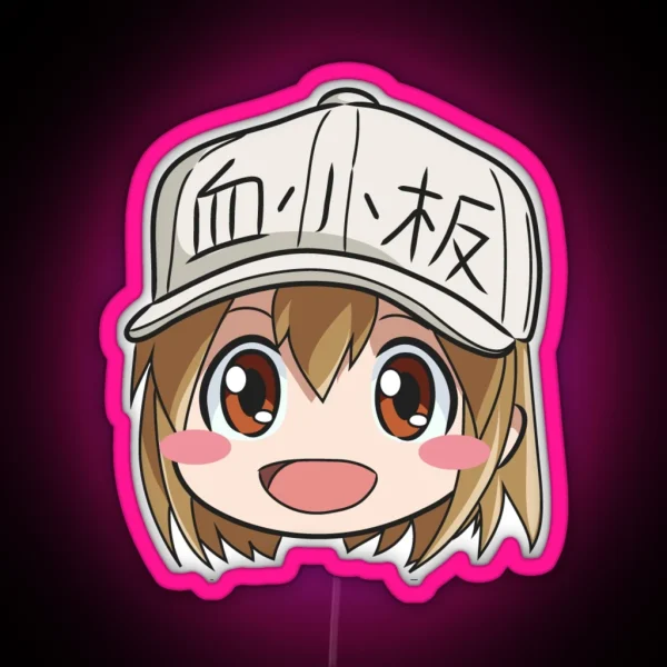 Platelet HATARAKU SAIBOU Fanart RGB Neon Sign