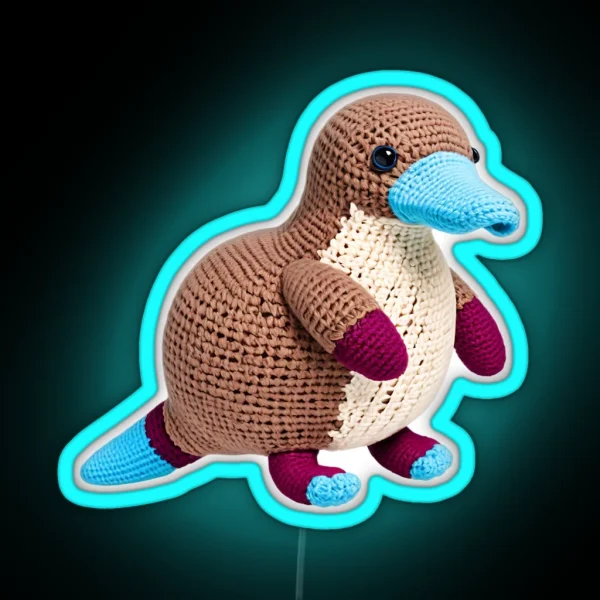 Platypus Amigurumi RGB Neon Sign