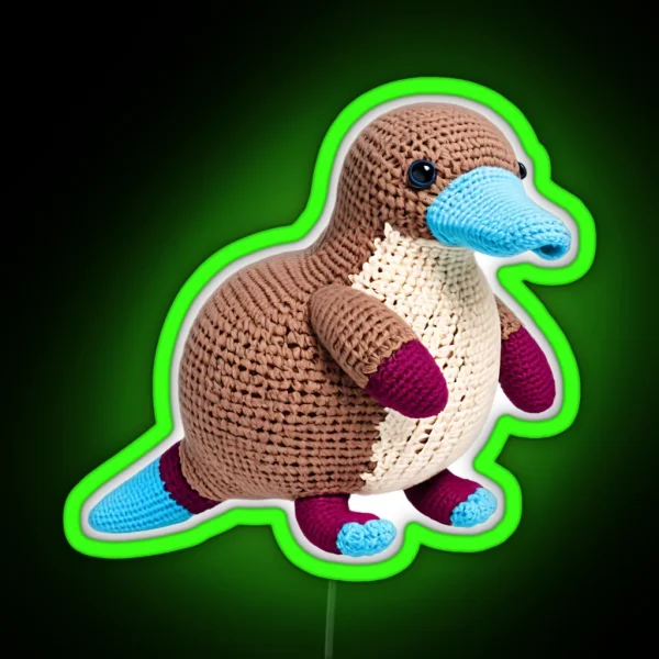Platypus Amigurumi RGB Neon Sign