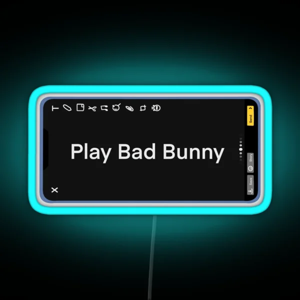 Play Bad Bunny RGB Neon Sign