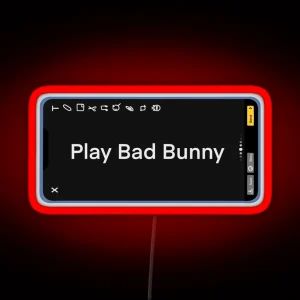 Play Bad Bunny RGB Neon Sign