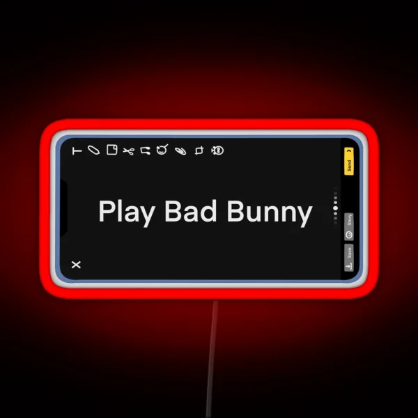 Play Bad Bunny RGB Neon Sign