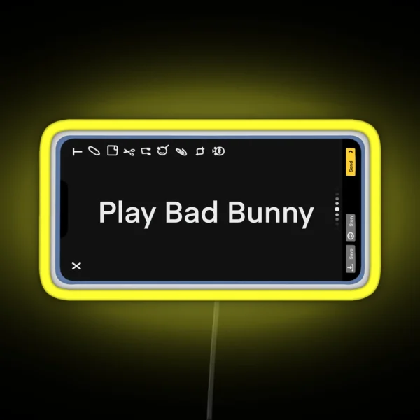 Play Bad Bunny RGB Neon Sign
